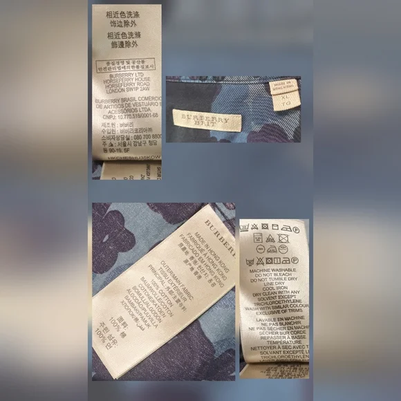 Burberry Men's Alden Multi Camo Button Down Trim Fit Sport Shirt Camo $425 XL - Picture 5 of 13